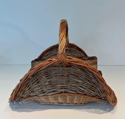 Rattan Log Holder, 1970s-BA-1776481