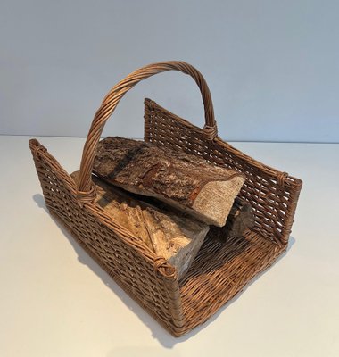 Rattan Log Rack, 1970s-BA-1669063