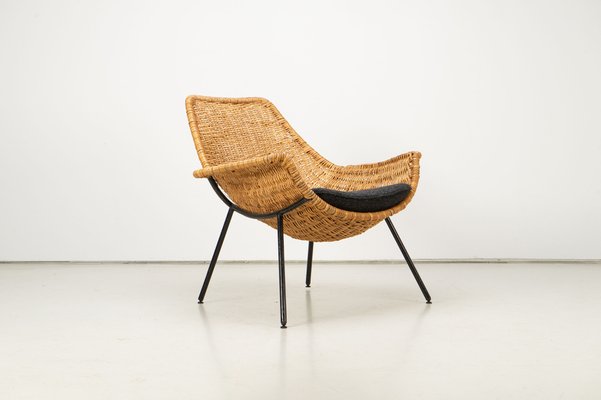 Rattan Lounge Armchair by Giancarlo De Carlo, Italy, 1954-AO-981802