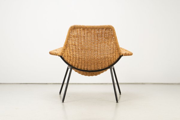 Rattan Lounge Armchair by Giancarlo De Carlo, Italy, 1954-AO-981802