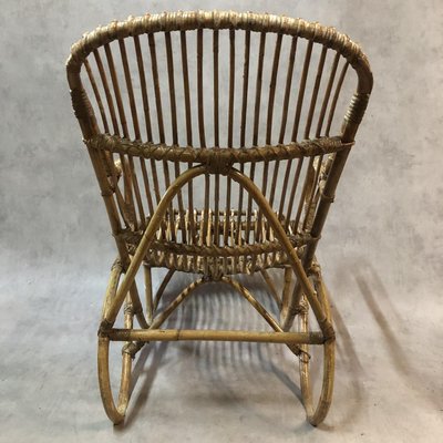 Rattan Lounge Chair, 1950s-SDV-704870