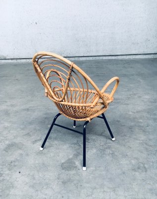 Rattan Lounge Chairs attributed to Rohe Noordwolde, 1960s, Set of 2-RQV-1772779