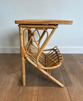 Rattan Magazine Holders, 1950s, Set of 2-BA-1619809