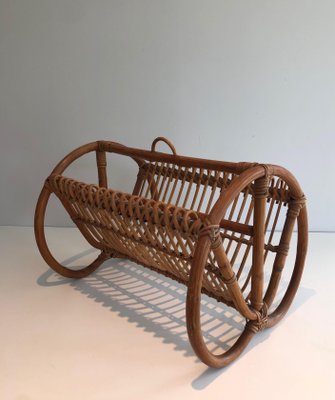 Rattan Magazine Rack, 1950s-BA-1560737