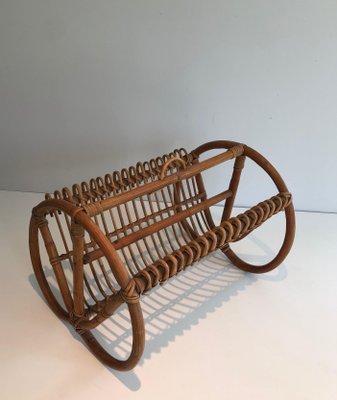 Rattan Magazine Rack, 1950s-BA-1560737