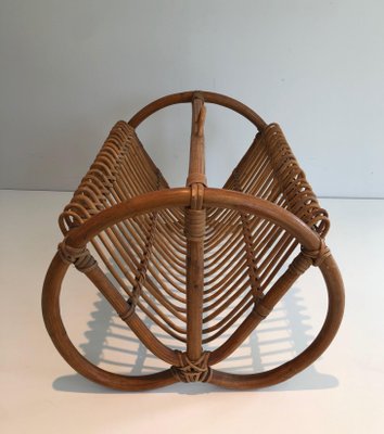 Rattan Magazine Rack, 1950s-BA-1560737