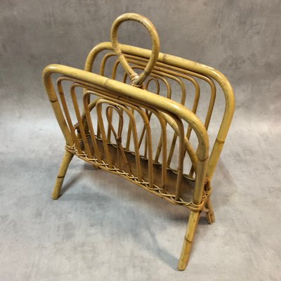 Rattan Magazine Rack, 1960s-SDV-556731