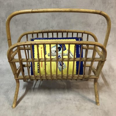 Rattan Magazine Rack, 1960s-SDV-709638