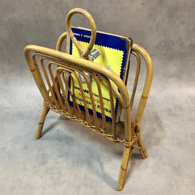 Rattan Magazine Rack, 1960s-SDV-556731