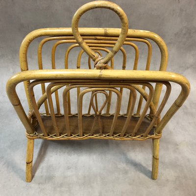 Rattan Magazine Rack, 1960s-SDV-556731