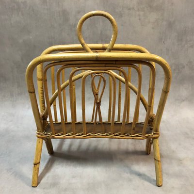 Rattan Magazine Rack, 1960s-SDV-556731