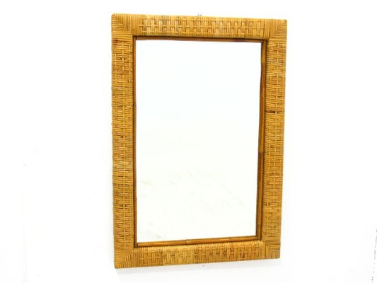 Rattan Mirror, 1970s-WVA-745533