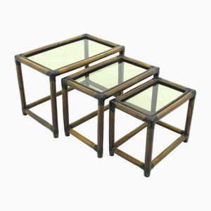 Rattan Nesting Tables, Set of 3-WVA-1774657