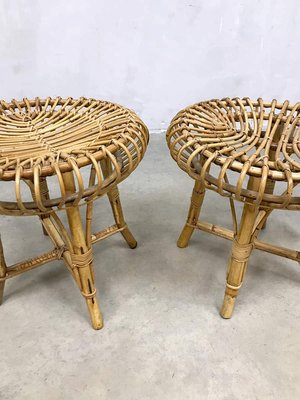 Rattan Ottoman or Side Table-BW-1261452