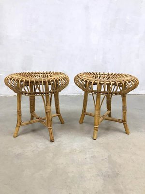 Rattan Ottoman or Side Table-BW-1261452