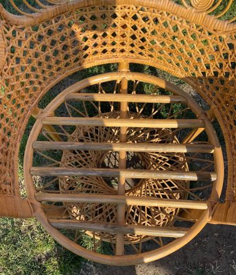 Rattan Peacock Chair, 1970s-OXJ-1293463