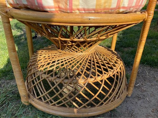 Rattan Peacock Chair, 1970s-OXJ-1293463