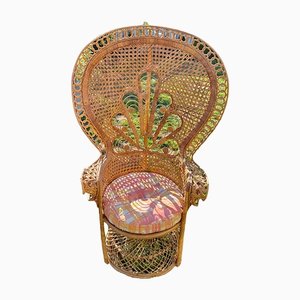 Rattan Peacock Chair, 1970s-OXJ-1293463