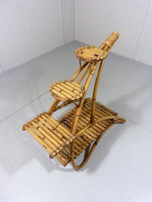 Rattan Rack Plant Stand, 1950s-TU-1284035