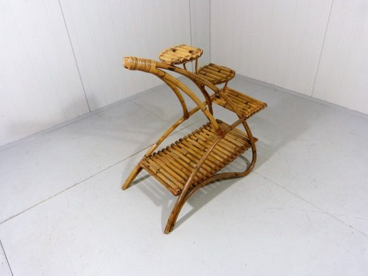 Rattan Rack Plant Stand, 1950s-TU-1284035