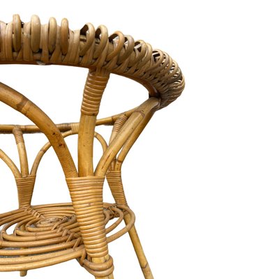 Rattan Round Table 1960s-SDV-955466