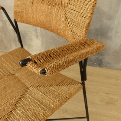 Rattan Side Chair from Eisen and Drahtwerke Erlau, 1950s-WK-560722