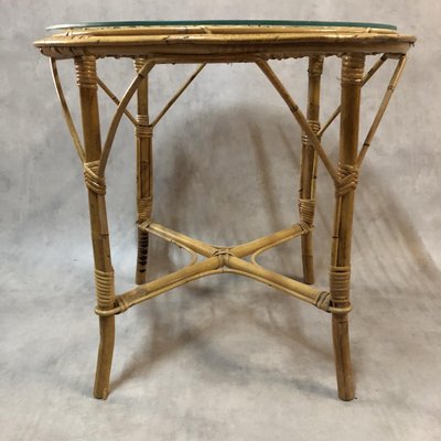 Rattan Side Table, 1960s-SDV-568281