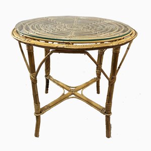 Rattan Side Table, 1960s-SDV-568281