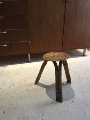 Rattan Stool, 1950s-SU-956454