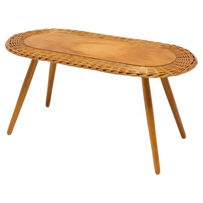 Rattan Stool attributed to Jan Kalous for Úluv, Czechoslovakia, 1960s-HXT-1406833