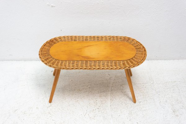 Rattan Stool attributed to Jan Kalous for Úluv, Czechoslovakia, 1960s-HXT-1406833