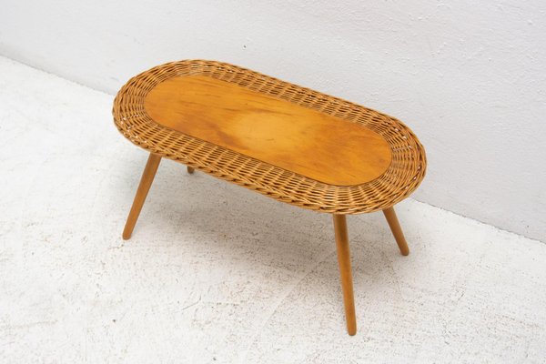 Rattan Stool attributed to Jan Kalous for Úluv, Czechoslovakia, 1960s-HXT-1406833