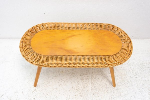 Rattan Stool attributed to Jan Kalous for Úluv, Czechoslovakia, 1960s-HXT-1406833