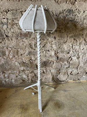 Rattan Tulip Floor Lamp, 1950s-SDV-894531