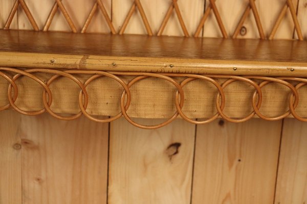 Rattan Wall Shelves attributed to Adrien Audoux & Frida Minet, 1960, Set of 2-KMQ-1816359