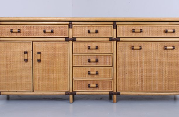 Rattan, Wicker & Bamboo Sideboard, 1980s-XT-2022957