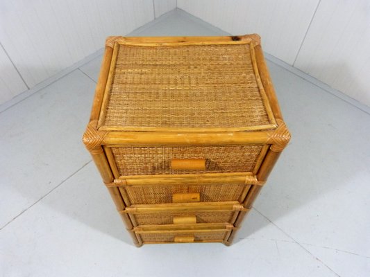 Rattan & Wicker Chest of Drawers, 1970s-TU-1284058