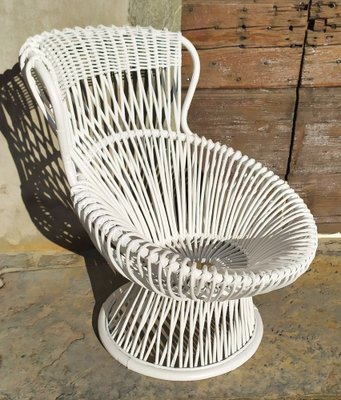 Rattan & Wicker Margharita Armchair by Franco Albini for Azucena, 1950s-EI-1659402