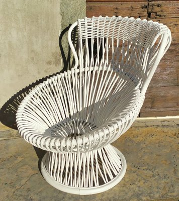 Rattan & Wicker Margharita Armchair by Franco Albini for Azucena, 1950s-EI-1659402