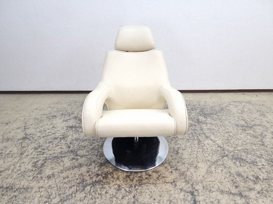 Real Leather Swivel Armchair-BVM-1726214