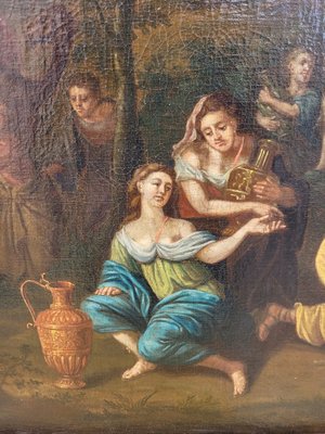 Rebecca at the Well, Oil on Canvas, 18th Century, Framed-SYQ-1793602