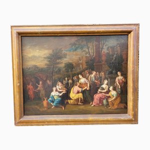 Rebecca at the Well, Oil on Canvas, 18th Century, Framed-SYQ-1793602