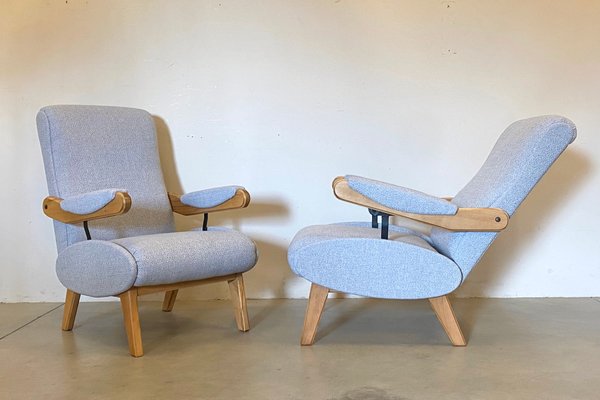 Reclining Armchairs, 1960s, Set of 2-NPC-1383333