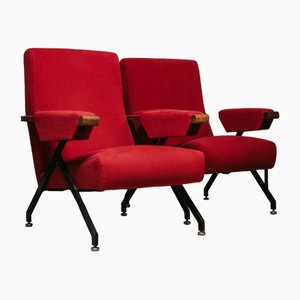 Reclining Armchairs in Alcantara, Italy, 1960s, Set of 2-ERB-1766215