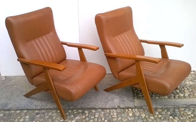 Reclining Armchairs, Italy, 1960s, Set of 2-EI-695470