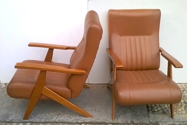 Reclining Armchairs, Italy, 1960s, Set of 2-EI-695470