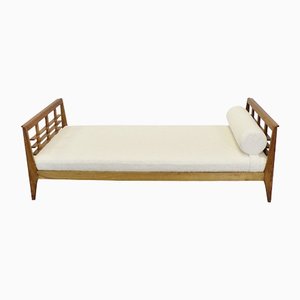 Reconstruction Oak & Fabric Daybed by Rene Gabriel, 1950s-PDW-1396869