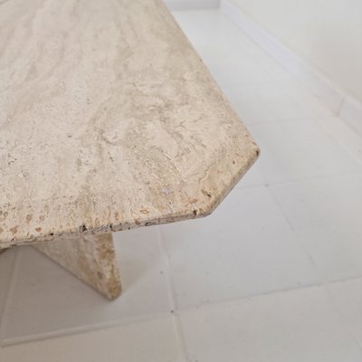 Rectangle Travertine Coffee Table, Italy, 1980s-RQL-2017577