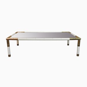 Rectangular Brass and Smoked Glass Coffee Table from Banci, 1970s-ZLY-646918