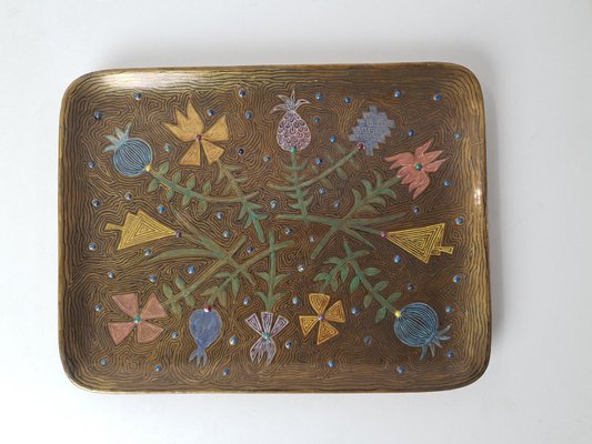 Rectangular Ceramic Studio Tray by Zaur, 1950s-FO-2034084